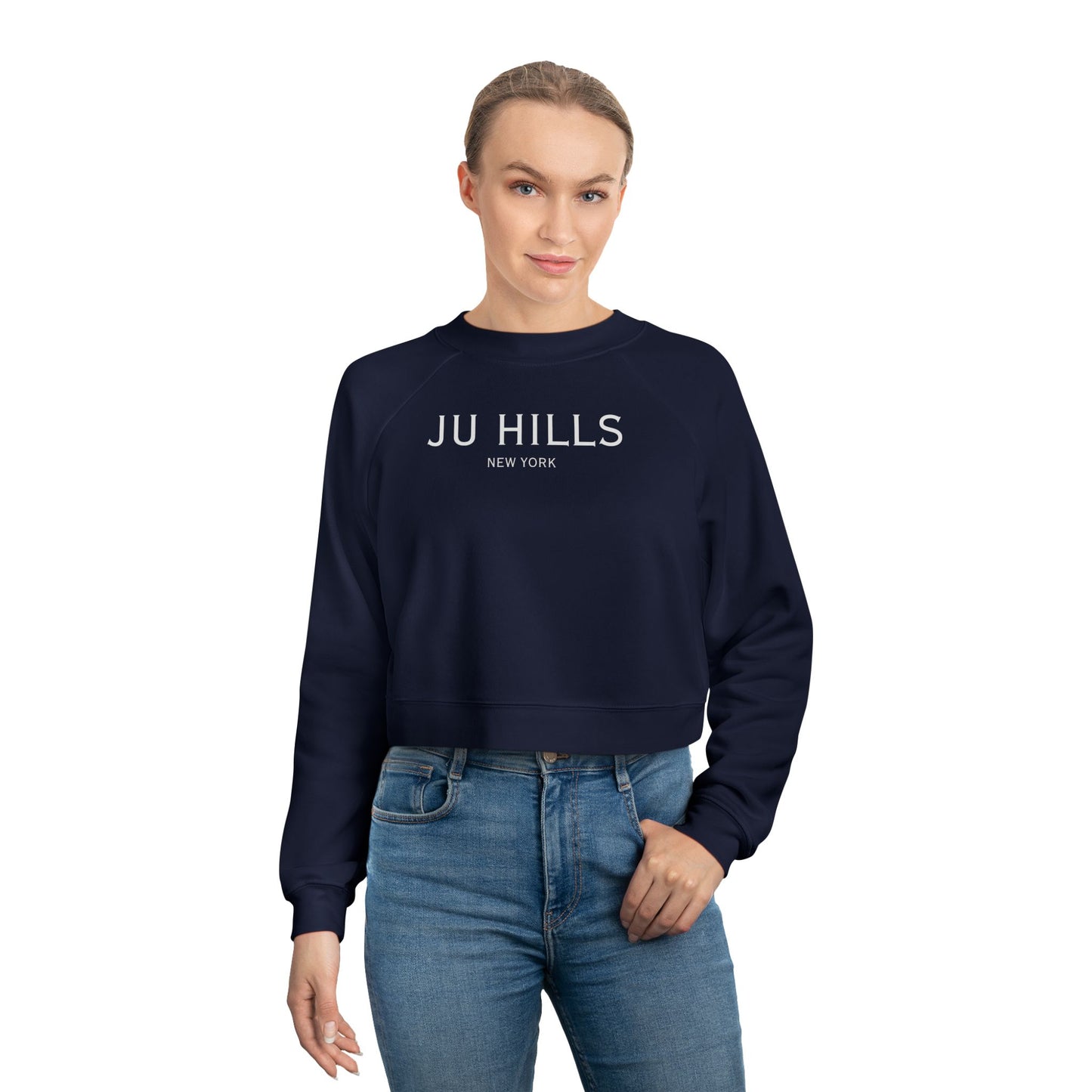 JU HILLS Women's Cropped Fleece Pullover