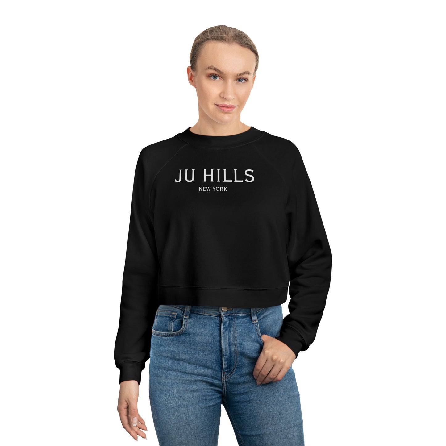JU HILLS Women's Cropped Fleece Pullover