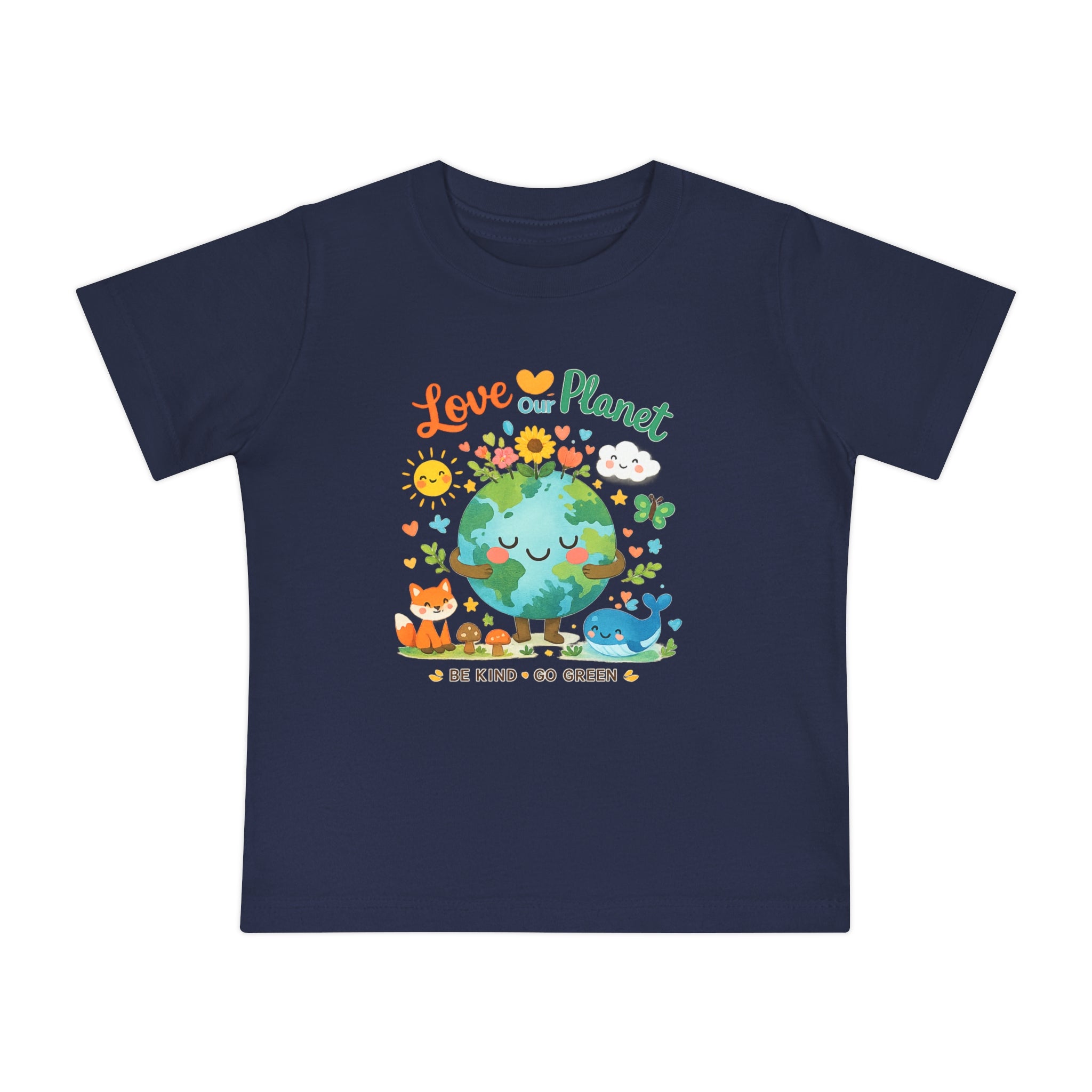 Baby T-Shirt — "Love Our Planet" Eco Earth Graphic Tee